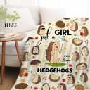 Hedgehog Blanket Soft Comfy Flannel Hedgehogs Throw Blankets Bedding Decor Hedgehog Lovers Gifts for Women Girls Kids Adults 50"X40"