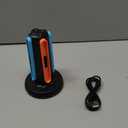 TRANSNOVO Charging Dock for Nintendo Switch 2 Joycons, 4 in 1 Dual-Side Magnetic Fast Controller Charger Station with 9 RGB Modes & Circuit Protection, Switch 2 Accessories for Joy Cons, Black (Round)