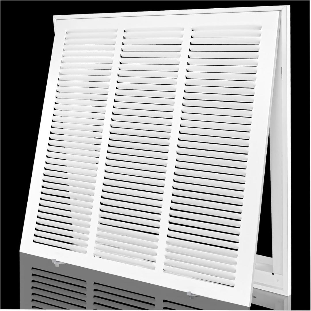 Return Air Filter Grille 18x18,Air Return Vent Cover for 18"W x 18"H Duct Opening,Steel HVAC Vent Covers for Wall and Ceiling,Holds 1" Thick AC Filter