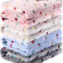 Reginary 4 Pcs Waterproof Guinea Pig Blankets Washable Small Animal Fleece Bedding Absorbent Guinea Pig Cage Liners Reusable Pet Pee Pad Sleep Mat for Hamster Ferret(Colorful Dot,24 x 16 Inch)