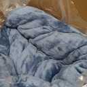 Bedsure GentleSoft Sherpa Fleece Throw Blanket for Couch, Non-Heated, Thick and Warm Throw for Women and Men, Soft Fuzzy Plush Blanket for Winter, Slate Blue, 50x60 Inches