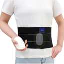 Umbilical Hernia Belt for Men Women Hernia Support Abdominal Binder Post Surgery Stomach Binder Belly Band for Men Surgical Binder Compression Navel Hernia Band Brace Abdominal Wrap (32-42 in)
