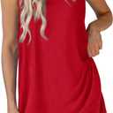 PRETTYGARDEN 2 Piece Sets for Women 2026 Summer Matching Lounge Shorts Set Resort Airport Travel Loungewear Outfits Clothing (Red, XL)