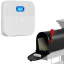 Mailbox Alarm, Wireless Long Range Mailbox Alert, Mailbox Chime Notification System 600 ft Long Range LED Light Flashing and Sound Reminderser Station for Delivered Mail