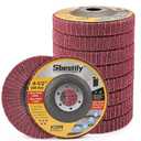 Sbestily 10Pcs 240 Grit Scour Flap Disc 4 1/2 Inch Coarse Polishing Grinding Wheel for Metal Stainless Steel Angle Grinder Scouring Pads Scuff Sanding Discs Paint Rust Remover