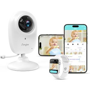 Smart Video Baby Monitor,1080P Baby Room Camera, APP Control,WiFi On/Off Switch,AI Detection, Cry Monitor and Lullabies, HD Night Vision, Two-Way Audio, Cloud & SD Card Storage