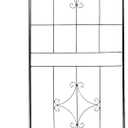 OUTOUR Larger Garden Trellis Plant Support Wire Lattice Grid Panel Stake Fence, 70"x20", for Climbing Plants, Potted Vines Vegetables Vining Flowers Ivy Roses Clematis, Lawn Backyard Patio, Black
