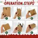 CIEOVO 50 Pcs Christmas Gingerbread Houses Kit, Christmas Cardboard Craft Gingerbread House Shaped Boxes Christmas Crafts DIY Build Gingerbread House for Holiday Arts Crafts Activity Party Favors