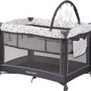 Pamo Babe Portable Baby Playpen, Lightweight Travel Playard with Mattress and Wheels (Rabbit)