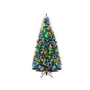 7Ft Pre-Lit Artificial Christmas Tree Hinged 500 LED Lights