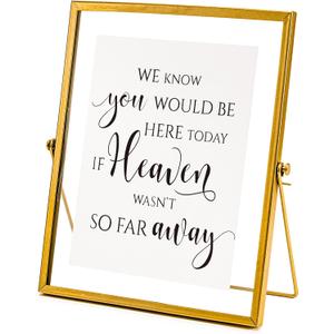 Calculs Wedding Memorial Table Sign Memorial Centerpieces Gold Floating Picture Frame Wedding Signs Place Card/Menu Holder In Loving Memory Sign We Know You Would Be Here Today