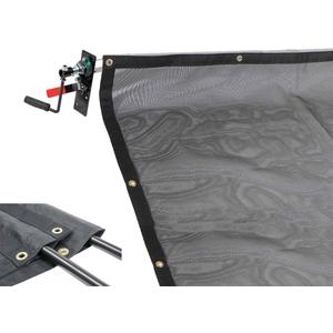 Dump Truck & Trailer Tarp Kit w/ 8' x 16' PVC Double Pocket Mesh Tarp - Manual Hand Crank Cab Level Dump Truck Tarp System to Prevent Load Spillage, DTR Kit w/ 8' x 16' Tarp