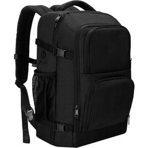 Dinictis Travel Backpack Carry on Flight Approved, Backpack Suitcase for Travel, Personal Item Travel Bag fits 17 inch Laptop-Black