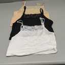 Bencailor 3 Pieces Lace Camisole Crop Top Lace Half Cami Breathable Basic Cami Spaghetti Tank Top for Women (M)