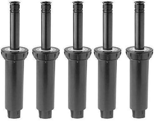 Rain Bird 1804VAN 1800 Series Professional 4 Inch Pop Up Sprinkler Head, 5 Pack - Lawn Sprinkler with Adjustable 0-360 Degree Arc Nozzle Pattern, Up to 15 Ft Spray Distance, 1/2 in NPT Threaded Inlet