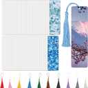 50 Pcs Metal Sublimation Bookmarks Double Sided, 6"x1.5" Sublimation Bookmark Blank Bulk Aluminum Sublimation Blanks DIY Bookmarks with Hole and Colorful Tassels for Crafts Gift 0.45mm Thick