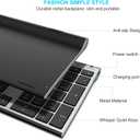 Wireless Keyboard and Mouse, Vssoplor Rechargeable Quiet Full-Size Keyboard and Mouse Combo Set Ultra Slim Design for Laptop, PC, Notebook, Desktop-Dark Gray