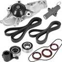 TKH-002 Engine Timing Belt Kit with Water Pump Compatible with 2003-2018 Honda Accord Crosstour Pilot Odyssey Ridgeline Acura MDX RDX RL TL TSX ZDX Saturn Vue 3.0L 3.2L 3.5L 3.7L V6 Replaces# TCKWP329