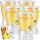 Tioncy 5 Pcs Acrylic Drink Water Dispenser with Spigot, 2.7 Gallon Clear