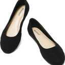 Ataiwee Women's Wide Width Flats Shoes - Casual Comfortable Round Toe Plus Size Ballet Shoes.