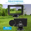 Baby Car Rear Mirror Camera, Backseat Infant with HD Night Vision 4.3 inches HD Mirror Display, Reusable Sucker Bracket, Upgraded 360 Degree Rotating Camera, Easily Watch Babys Move in Car