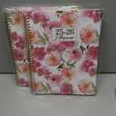 2 x Academic Planner 2025-2026, 8.5" x 11", Weekly & Monthly Planner from JUL.2025 to JUN.2026, Column View Calendar Organizers, Spiral Hardcover Agenda Book with Tabs for Office School Supplies, Floral