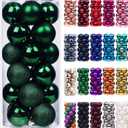 Emopeak 24Pcs Christmas Balls Ornaments for Xmas Tree - 2.5 Inch Shatterproof Christmas Tree Decorations Hanging Ball for Holiday Wedding Party Decoration Dark Green
