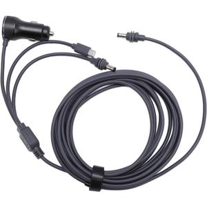 3 in 1 DC Power Cable 12-24V Input Digital Display Car Charger USB C DC Power Cord for Mini Dish