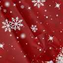 Christmas Valance Curtains Christmas Balls Christmas Kitchen Curtains Window Treatment Holiday Decor Winter Snowflakes Red Rod Pocket Valances for Kitchen Bathroom Living Room 54x18 Inch, 1 Panel