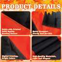 Fall Bunting Thanksgiving Day Dcor Autumn Banner Halloween Bunting Flag- 3 Stripe Orange & Black Bunting Flags Trick or Treat Decor Outside Wall Garden Porch Indoor Home - 24" x 240"