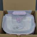 Cat Water Fountain, 122oz/3.6L Pumpless Wireless Cat Fountain, Cordless Water Fountains for Cats Indoor, Battery Operated Dog Pet Water Fountain with Stainless Steel Tray (Pink, Fountain+2 Fliters)