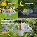 Garden Decor Solar Dinosaur Statues with Succulent and LED Lights for Outside, Outdoor Lawn Decorations Statue for Patio,Balcony,Yard,Unique Housewarming & Birthday Gifts for Women Mom Grandma
