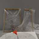 D&H FURNIMMT 20" Living Room Side Table for Small Spaces, 2 Tier Wood Top Round End Tables with Storage Shelf, Accent Sofa Table for Bedroom, Office, Sunroom, Balcony, White Faux Marble/Gold