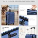 LOVEVOOK Carry On Luggage 20 Inch, Airline Approved Expandable Hard Shell Suitcase with Spinner Wheels, TSA Lock & Cup Holder, Fits Most Overhead Bins