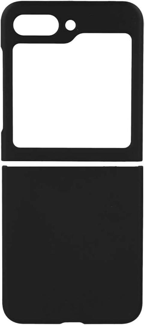 Liquid Silicone Case for Samsung Galaxy Z Flip 5 [Silky-Soft Touch] Ultra Soft Silicone Case with Microfiber Lining [Drop Protection] (Black Liquid Silicone)