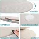 Elfcool Stone Bath Mat Diatomaceous Earth Shower Mat Non Slip Quick Dry Bath Stone Mat Super Absorbent Bathroom Floor Mat for Bathroom Kitchen Counter (Off White)