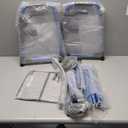 Folding Walkers for Seniors, Medical Walker 5'' Front Wheel Lightweight Walker with Storage Bag and Skis Glides Height Adjustable Aluminum Compact Standard Walker Blue