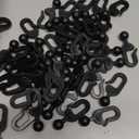 180Pack Gazebo Curtain Hooks, Plastic Hooks for Gazebo Curtains, for Tent and Outdoor Shade Home Hotel Mosquito Net Rail Mount