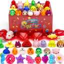 28 Pack Mochi Squishy Toys, Party Favors for Kids Ages 4-8-12, Mini Fidget Toys for Classroom, Birthday, Easter, Treasure Box Prizes, Goodie Bag Stuffers