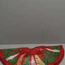 Lanpn Christmas Tree Skirt 16 inch, Velvet Xmas Tree Skirt Winter Christmas Tree Mat for Small Mini Pencil Slim Artificial Trees Winter Home Party Holiday Indoor Xmas Decor (Red, 40cm)