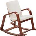 ECR4Kids Bentwood Rocking Chair with Armrests and Cushion, Dark Walnut, 26.75" L x 17" W x 22.2" H