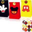 JAMNSY 24Pcs Cartoon Mouse Gift Box, Cute Party Favor Candy Boxes with Handles, for Boys and Girls Birthday Party Gift Giving & Decorations Supplies - 3 Styles