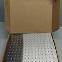 BESy 12 Inch Rain Shower Head, 12" Square Rainfall & High Pressure Stainless Steel Bath Shower Head, 1/16" Ultra Thin, Waterfall Full Body Coverage with Silicone Nozzle, Non Fingerprint Brushed Finish