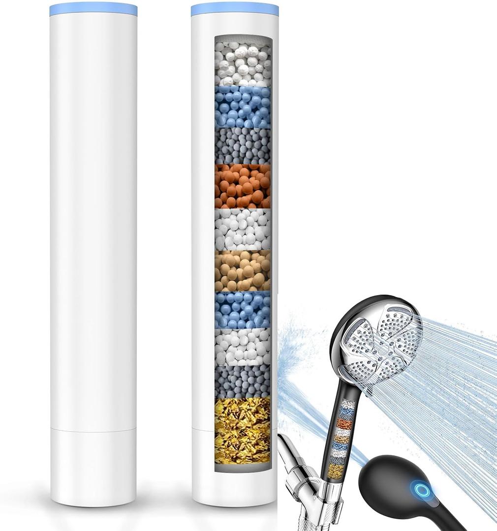 FEELSO Shower Filter for Handheld Shower Head, 2 Pack Replacement Filters for Hard Water Remove Chlorine and Harmful Substances - Only Work with Shower Head B0DHXQRDSH -Model Number 72210BC