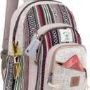 Natural Handmade Large Multi Pocket Hemp Nepal Backpack