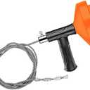 Drain Snake Auger 33 Feet, Plumbing Snake Drain Hair Clog Removal Tool, Heavy Duty Toilet Snake Auger, Sink Unclogger Drain Cleaner Tool for Bathroom Kitchen Tub Shower Drain Clog Remover with Gloves