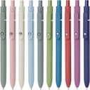 FIOVER Gel Pens,10pcs 0.5mm Quick Dry Black Ink Fine Point Smooth Writing Pens High-End Series Ballpoint for Office School Supplies(Morandi & Retro)