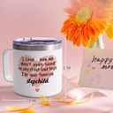 Gtmileo Stepmom Gifts, I'm Your Favorite Stepchild 14oz Insulated Coffee Mug, Christmas Birthday Mothers Day Gifts for Stepmom from Stepchild Daughter, White