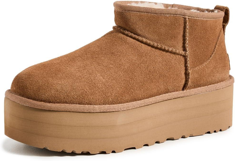 UGG Women's Classic Ultra Mini Platform Boot, 7, Chestnut