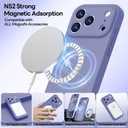 LOVE 3000 Designed for iPhone 17 Pro Max Case, Premium Silicone [Compatible with Magsafe][Soft Anti-Scratch Microfiber Lining] Shockproof Protective Phone Case for Men Women 6.9", Lavender Grey